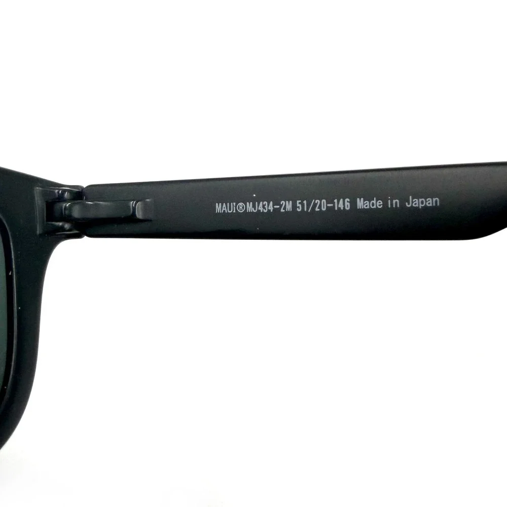Maui Jim Hana Bay Sunglasses MJ 434-2M Matte Black Polarized Made in Japan
